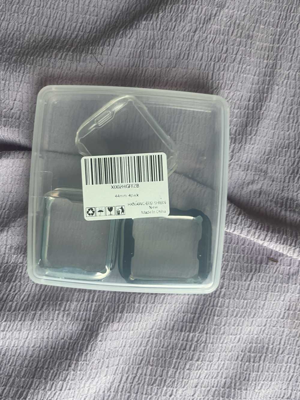 3-Pack Apple Watch Screen Protector Case (black, silver, transparent)